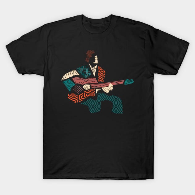 Abstract Guitarist Modern Style T-Shirt by jazzworldquest